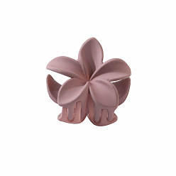 Purple taro - 4CM Candy-colored plastic flower hairpin with hollow-out design - simple and elegant.