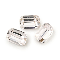 Розалина Стеклянные стразы кабошоны, плоская задняя и задняя, граненые, прямоугольные, Розалина, 4x2.7x2 мм