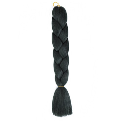 Dark Slate Gray Long Single Color Jumbo Braid Hair Extensions for African Style - High Temperature Synthetic Fiber