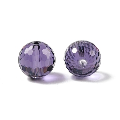 Фиолетовый Стекло k9 стекло, имитация Австрийские кристаллические шарики, граненый (128 граней), круглые, фиолетовые, 12 мм, отверстие : 1.4~2 мм