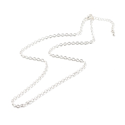Silver 304 Stainless Steel Chain Necklaces, with Lobster Claw Clasps, Silver, 17.9 inch(45.5cm)