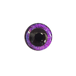 Фиолетовый Ремесло смола кукла глаза, Чучела игрушечных глаз, безопасные глаза, с шайбами 2шт., полукруглый, фиолетовые, 10 мм
