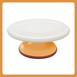 Sandy Brown Plastic Rotate Turntable Sculpting Wheel, Revolving Cake Turntable, for Ceramic Clay Sculpture, Sandy Brown, 31x13.5cm