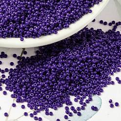 (RR414) Непрозрачный Кобальтовый Миюки круглые бусины рокайль, японский бисер, 15/0, (rr 414) непрозрачный кобальт, 15/0, 1.5 мм, отверстие : 0.7 мм, Около 5555 шт / 10 г