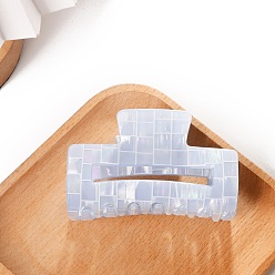 Светлый Стально-синий Заколки для волос из пвх, прямоугольные, светло-стальной синий, 82x43x42 мм