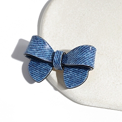 Bowknot Заколки из кожи аллигатора из ацетата целлюлозы, аксессуары для волос для женщин и девочек, бантом, 24x42 мм