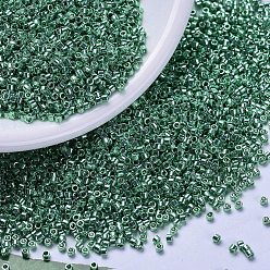 (DB0426) Гальванический Темно-мятно-зеленый Бусины miyuki delica, цилиндр, японский бисер, 11/0, (дБ 0426) оцинкованная темно-зеленая, 1.3x1.6 мм, отверстие : 0.8 мм, Около 2000 шт / 10 г