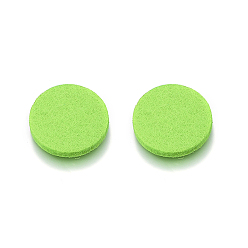 Light Green Non-Woven Fabric Cloth Perfume Pad, Flat Round, Light Green, 23mm