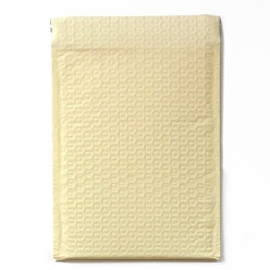 Lemon Chiffon Matte Film Package Bags, Bubble Mailer, Padded Envelopes, Rectangle, Lemon Chiffon, 22.2x12.4x0.2cm