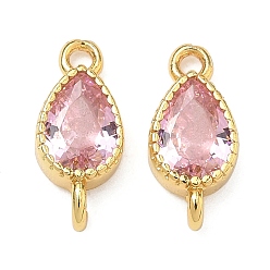 Фламинго Латунные подвески-каплевидные элементы с кубическим цирконием, инкрустированные фианитами., золотые, стойки покрытие, без кадмия и без свинца, долговечный, фламинго, 13.5x6x3 мм, отверстия : 1.4 mm и 1.6 мм