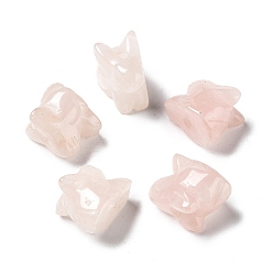 Rose Quartz Natural Rose Quartz Beads, Rabbit, 13~14x11~11.5x16~17mm, Hole: 2mm