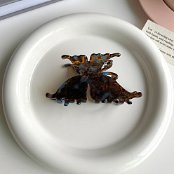 Черный Заколки-когти из ацетата целлюлозы в форме бабочки, аксессуары для волос для женщин и девочек, чёрные, 100x50 мм