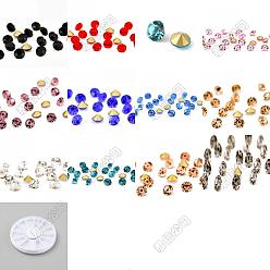 (52) Непрозрачная лаванда Заостренные заднее стекло горный хрусталь кабошоны, шпильки для ногтей, аксессуары для украшения ногтей для женщин, с покрытием на задной стороне, граненые, алмаз, разноцветные, 4x2.4 мм, 240 шт