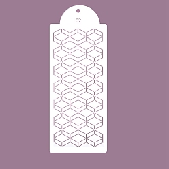 Rhombus Шаблоны трафаретов для рисования пластиковых питомцев, прямоугольник с рисунком смешивания, ромб шаблон, 390x150 мм