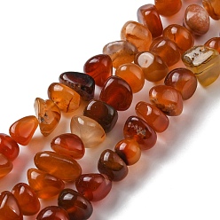 Chocolate Natural Agate Beads Strands, Dyed, Nuggets, Chocolate, 7.5~10x11.5~13x10.5~13mm, Hole: 1.2mm, about 44pcs/strand, 14.17~14.41 inch(36~36.6cm)