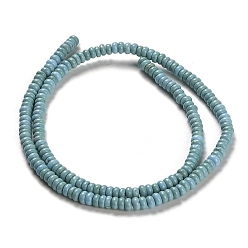 Natural Turquoise Natural Turquoise Beads Strands, Rondelle, 4.5x2mm, Hole: 0.5mm, about 185pcs/strand, 15.43''(39.2cm)