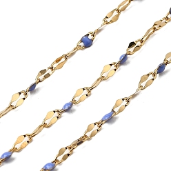 Васильковый 304 цепи натяжные нержавеющие, с эмалью, пайки, с катушкой, реальный 18 k позолоченный, васильковый, 2 мм