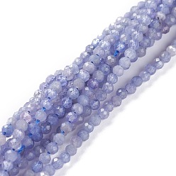 Tanzanite Natural Tanzanite Beads Strands, Round, Faceted, 2mm, Hole: 0.5mm, about 169pcs/strand, 15.35inch(39cm)