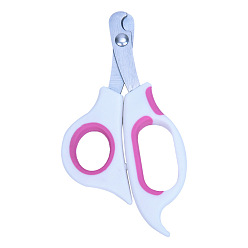 Fuchsia Stainless Steel Pet Supplies Nail Clippers, with Plastic and Rubber Jacket, Fuchsia, 130mm