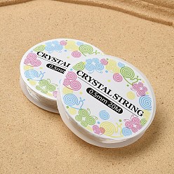 Прозрачный Круглая эластичная кристаллическая нить, шнур из эластичной нити, для изготовления украшений из бисера, прозрачные, 0.5 мм, около 21.87 ярдов (20 м) / рулон