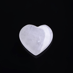 Quartz Crystal Natural Quartz Crystal Love Heart Stone, Pocket Palm Stone for Reiki Balancing, Home Display Decorations, 20x20mm