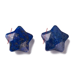 Lapis Lazuli Natural Lapis Lazuli Charms, Star, Faceted, 13~13.5x14~14.5x6~6.5mm, Hole: 0.8mm
