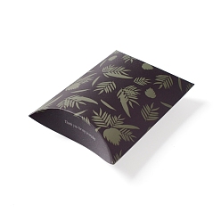 Leaf Paper Pillow Boxes, Gift Candy Packing Box, Leaf, 8x10x2.4cm
