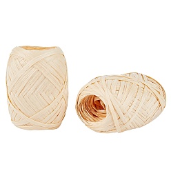 Pêche Cordes en ficelle de raphia, pour emballage cadeau, artisanat de bricolage, décoration et tissage, peachpuff, 6 mm, environ 90 m/rouleau