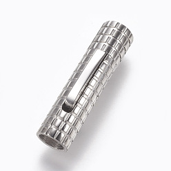 Stainless Steel Color 304 Stainless Steel Bayonet Clasps, Stainless Steel Color, 28.5x7mm, Hole: 5mm
