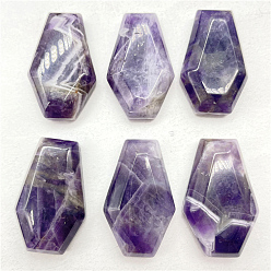 Amethyst Halloween Natural Amethyst Carved Coffin Figurines, Reiki Stones Statues for Energy Balancing Meditation Therapy, 19x30x7mm