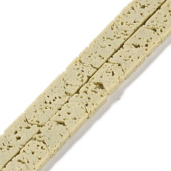 Beige Synthetic Lava Rock Dyed Beads Strands, Arrow, Beige, 8~9x6~6.5x2.5mm, Hole: 0.7mm, about 54pcs/strand, 14.92''(37.9cm)