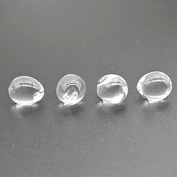 Claro Perlas de acrílico de cristal de imitación, superior perforado, lágrima, Claro, 15.2x12.7 mm