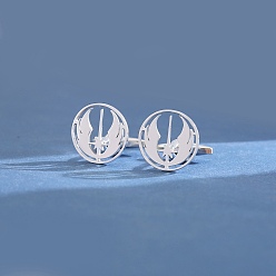 Wing Stainless Steel Cufflinks, for Apparel Accessories, Wing, 15mm