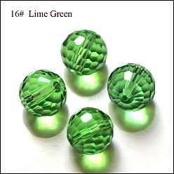 Light Green Imitation Austrian Crystal Beads, Grade AAA, Faceted, Round, Light Green, 6mm, Hole: 0.7~0.9mm