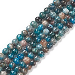Apatite Natural Apatite Beads, Round, 6mm, Hole: 0.8mm, about 560~620pcs/250g