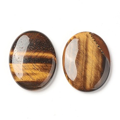 Tiger Eye Natural Tiger Eye Worry Stone for Anxiety Therapy, Oval Thumb Stone, 45x34~35x7~8.5mm