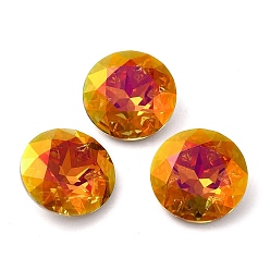 Астральный Розовый K 9 кабошоны из стеклянного страза, точка назад и задняя пластина, граненые, алмаз, астральный розовый, 18x7.5 мм