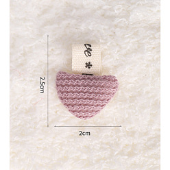 Flamant Cabochons en coton, triangle, pour les accessoires de cheveux bricolage, flamant, 25x20mm