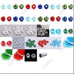 (52) Непрозрачная лаванда Наборы для самостоятельного изготовления рождественских украшений, в том числе бусины из абс-пластика с имитацией жемчуга, Акриловые бусины, ПВХ-пластиковые пластиковые проволочные стяжки, разноцветные, 6x5.5 мм, отверстие : 1.8 мм