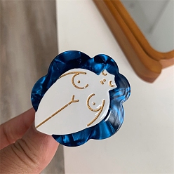 Human Ацетатные заколки для волос, для девочек детей, человек, 48x45 мм