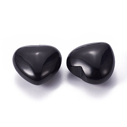 Obsidian Natural Obsidian Heart Love Stone, Pocket Palm Stone for Reiki Balancing, 24.5x25x14mm