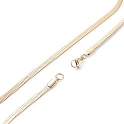 Oro Chapado al vacío 304 cadenas de serpiente de acero inoxidable collares, con broches de langosta, dorado, 23.6 pulgada (60 cm), 4 mm