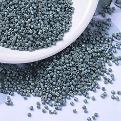 (DB1172) Гальваническая Матовая Темно-Аква Бусины miyuki delica, цилиндр, японский бисер, 11/0, (дБ 1172) оцинкованная матовая темная вода, 1.3x1.6 мм, отверстие : 0.8 мм, Около 2000 шт / 10 г