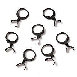Electrophoresis Black 304 Stainless Steel Leverback Earring Finding, with Ice Pick Pinch Bails, Electrophoresis Black, 22mm, Pin: 0.65x0.8mm and 0.6mm