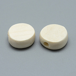 Dentelle Vieille Perles de bois non finies, perles en bois naturel, plat rond, vieille dentelle, 12.5x5.5mm, Trou: 2mm
