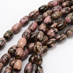 Rhodonite Natural Rhodonite Barrel Beads Strands, 16x12mm, Hole: 1mm, about 24pcs/strand, 15.3 inch