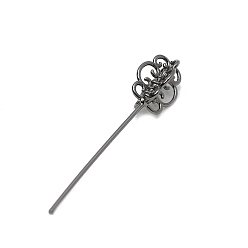 Gunmetal Brass Head Pins, for Ghost Witch Baroque Pearl Making, Truncheon, Gunmetal, 48x11mm