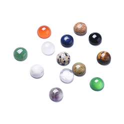 Mixed Stone Gemstone Cabochons, Half Round/Dome, Mixed Stone, Mixed Color, 16x5mm