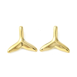 Real 14K Gold Plated 304 Stainless Steel Charms, Mermaid Tail Charms, Real 14K Gold Plated, 9.5x10.5x3.3mm, Hole: 1mm