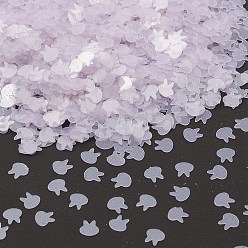 Lavender Plastic Sequins, Sewing Craft Decorations, Rabbit Head, Lavender, 4x4x0.2mm